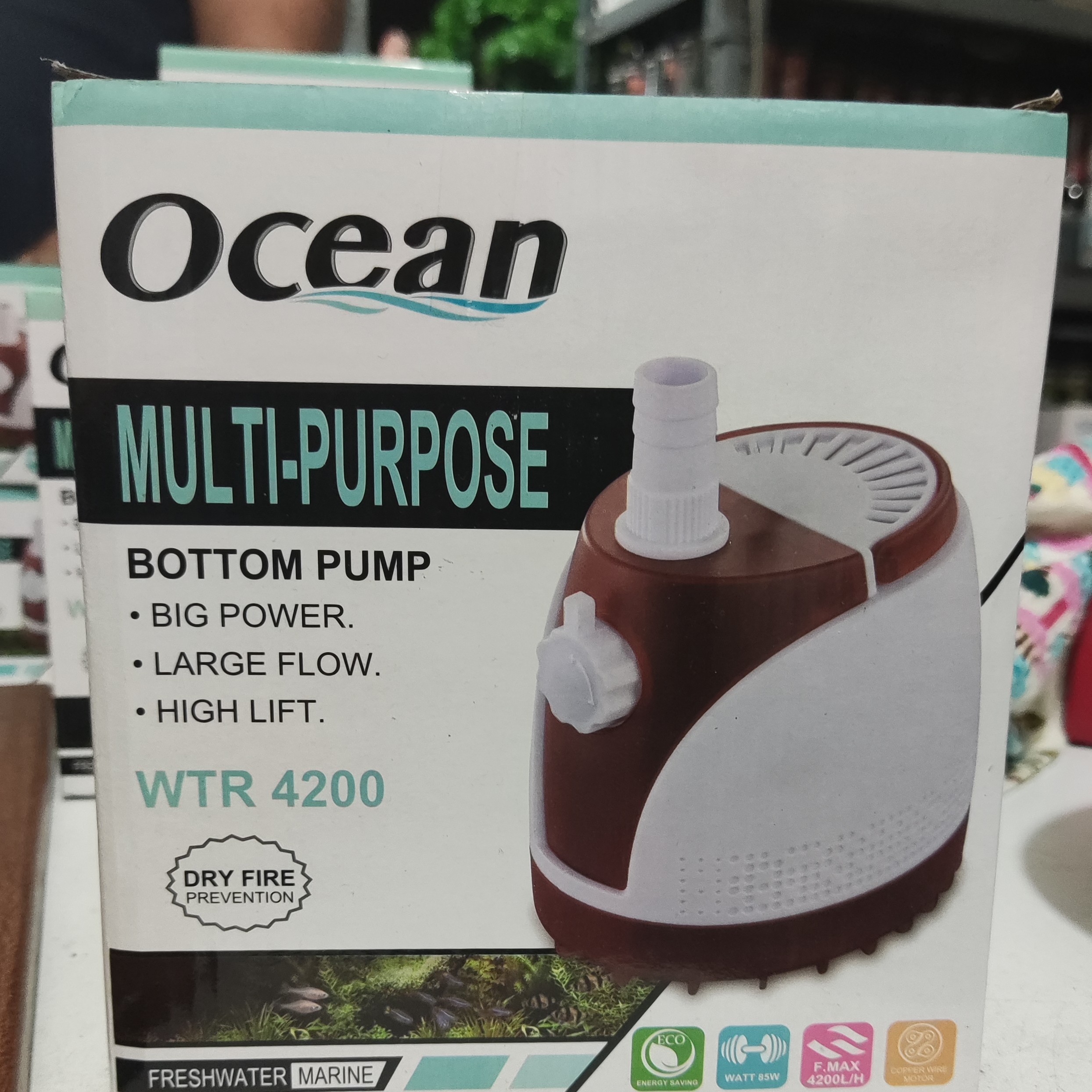 واتر پمپ آکواریوم کف کش  ocean مدل wtr 4200قدرت 85wو4200لیتر