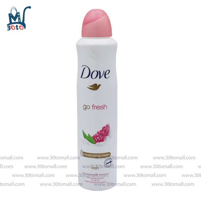 اسپری ضدتعریق انار و لیمو ترش داو مدل Go Fresh حجم 250 میل