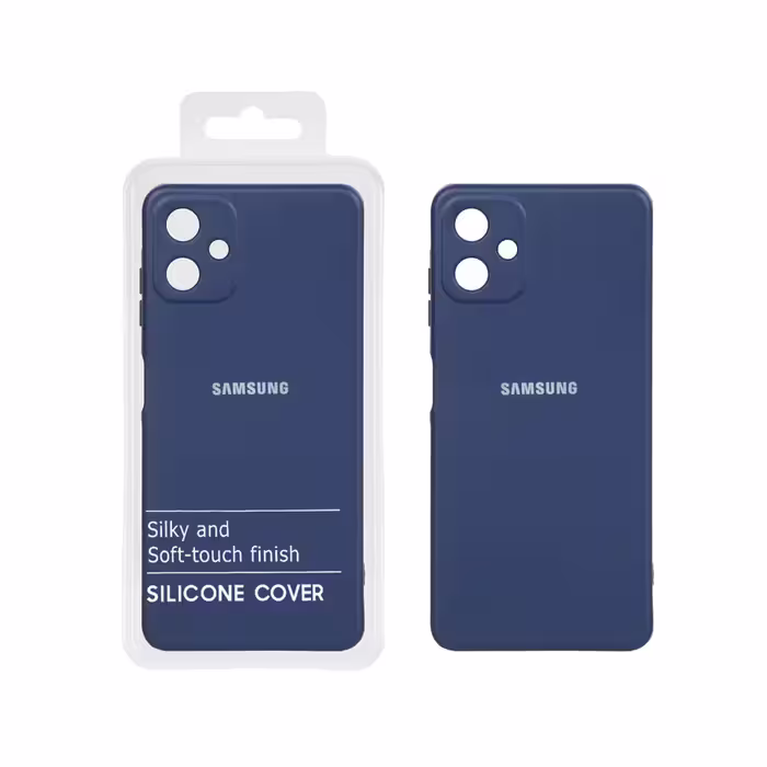 قاب نیو سیلیکون محافظ لنزدار Samsung Galaxy A06 - سورمه ای روشن