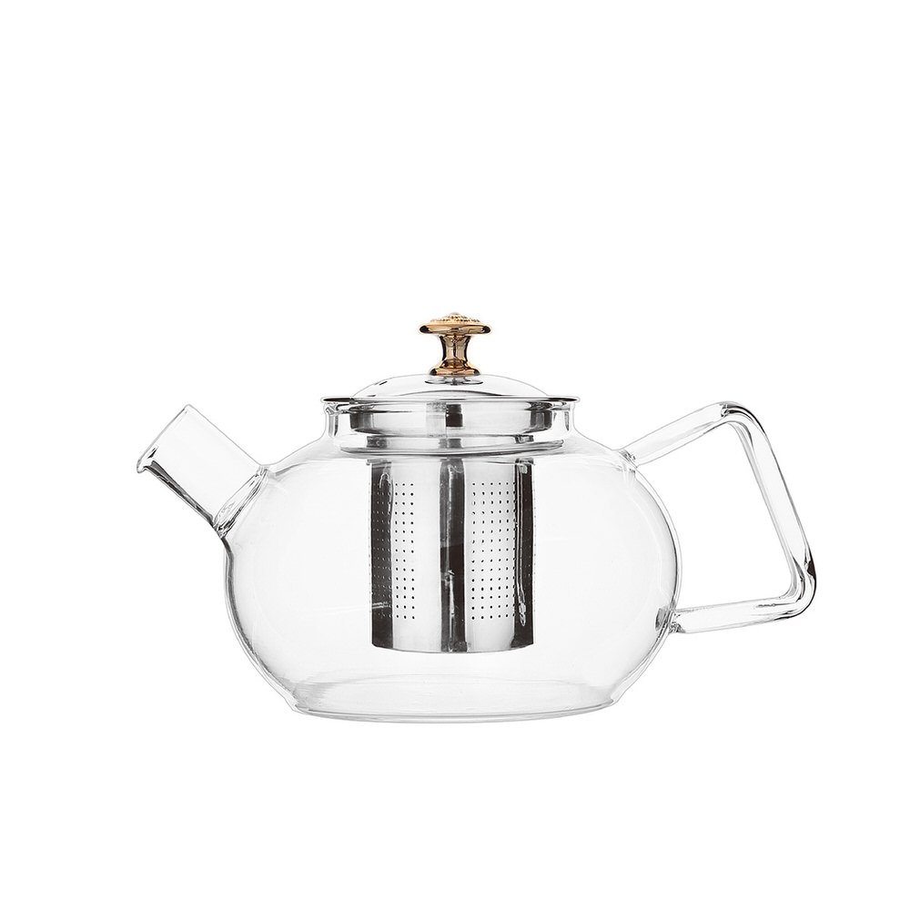 قوری پیرکس مدل گرد برند Deli صافی دار