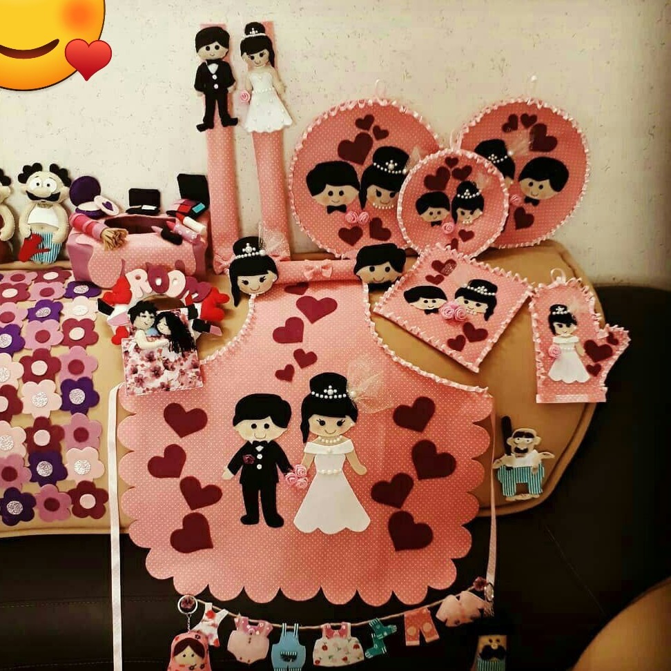 تزئینات آشپزخانه نمدی جهیزیه عروس