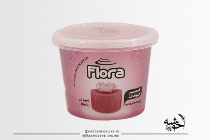 خمیر فوندانت صورتی 200 گرمی فلورا
