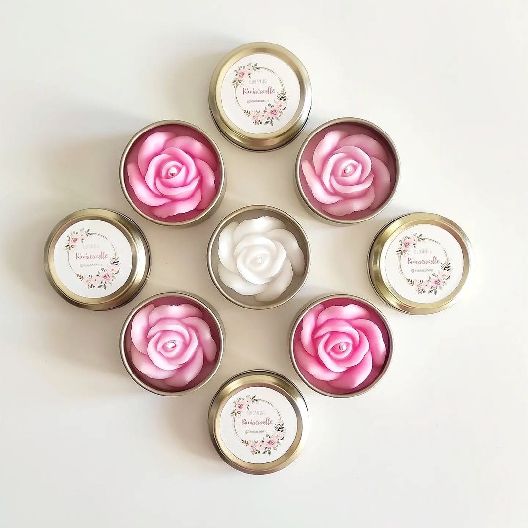 شمع قوطی باگل رز