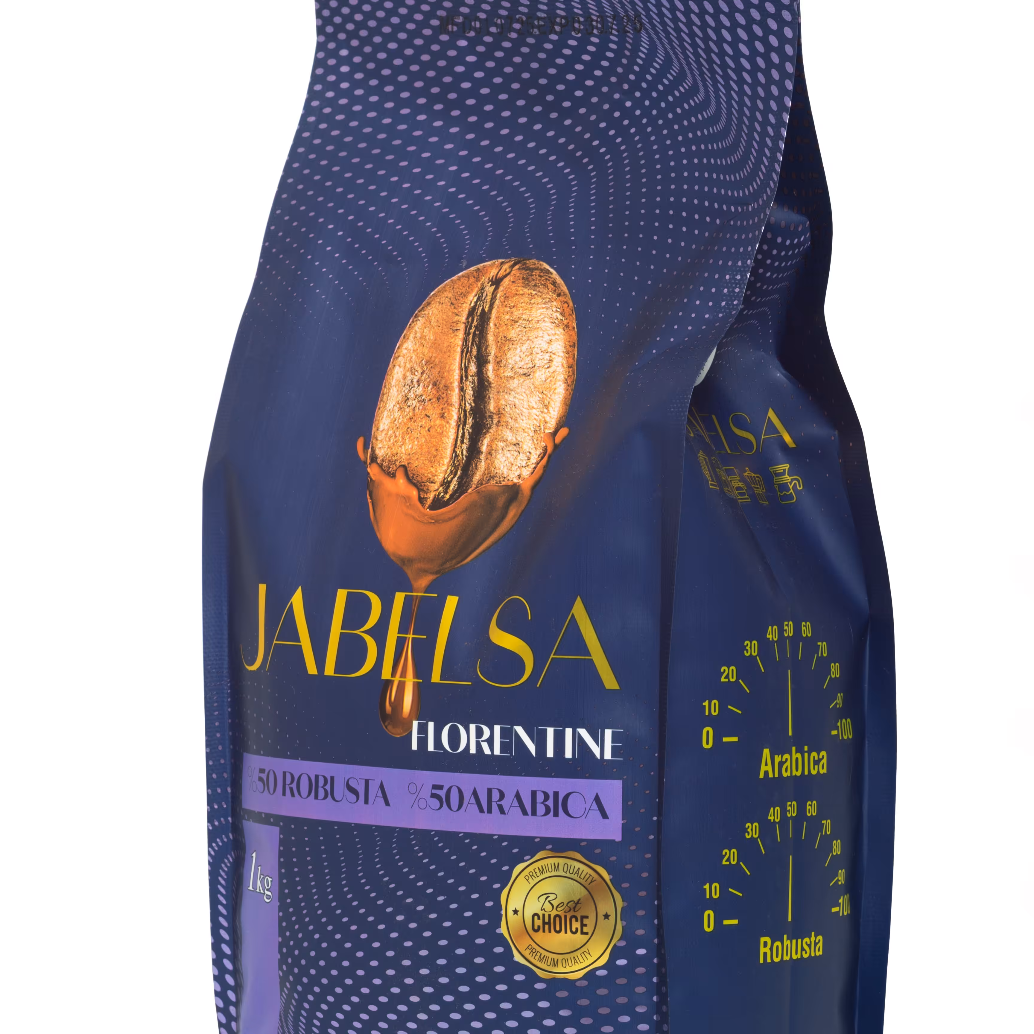 قهوه FLORENTINA جابلسا با درصد برابر عربیکا و ربوستا(1 کیلوگرمی)