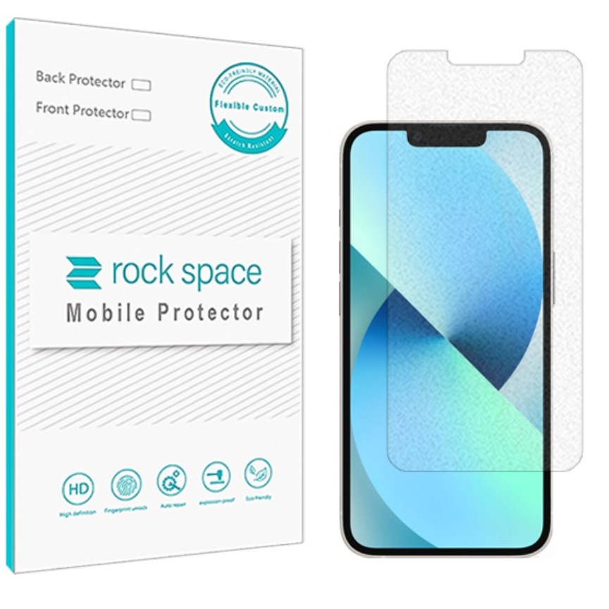 گلس مات نانو و ضد ضربه گوشی آیفون ip 13 Mini برند راک اسپیس   