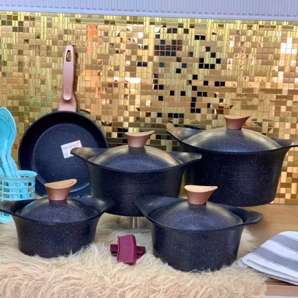 سرویس قابلمه 19 پارچه گرانیتی(AKDENIZ)