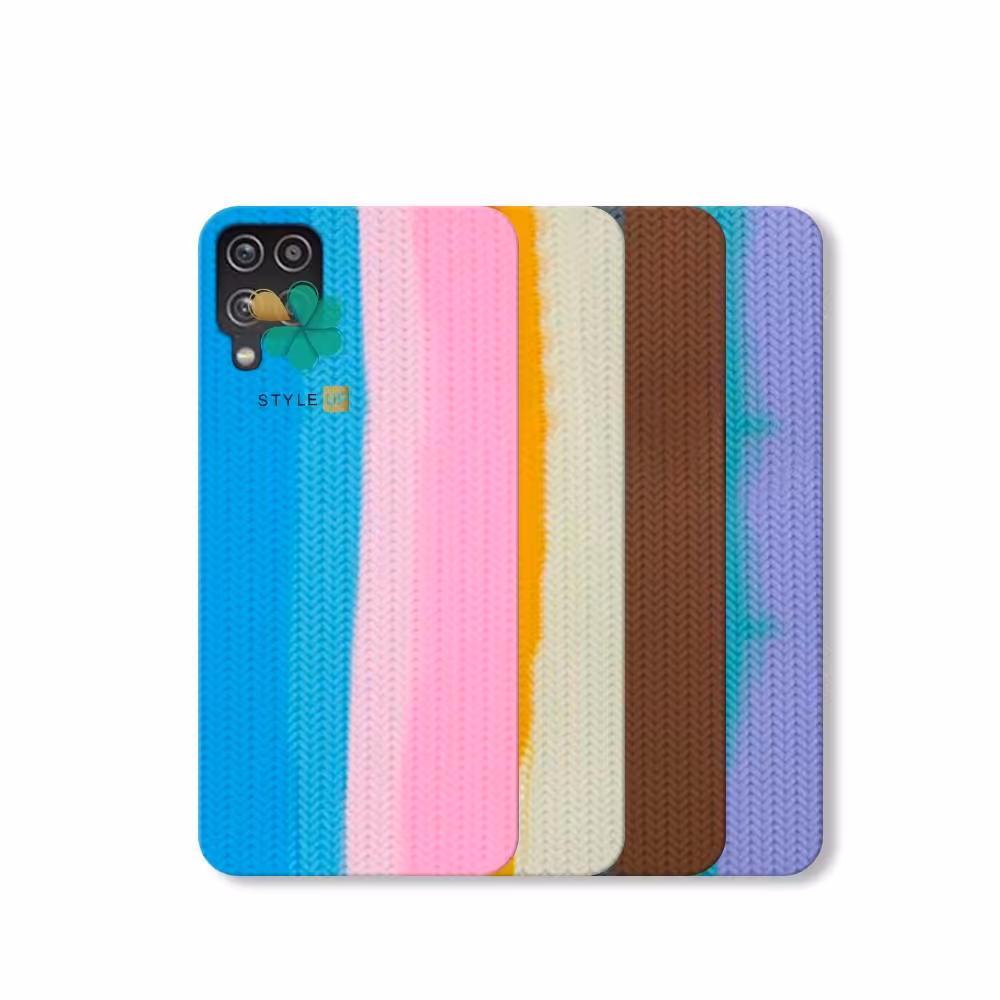 کاور سیلیکونی گوشی سامسونگ Galaxy A12 Nacho طرح بافت رنگین کمانی