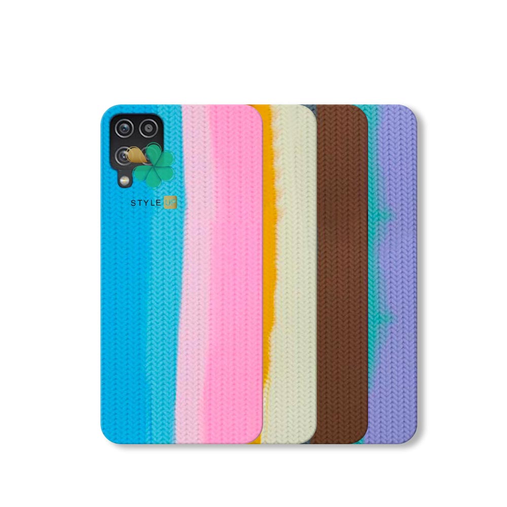 کاور سیلیکونی گوشی سامسونگ Galaxy A12 Nacho طرح بافت رنگین کمانی