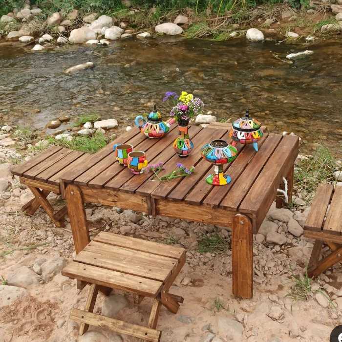 میز و صندلی چمدانی تاشو 