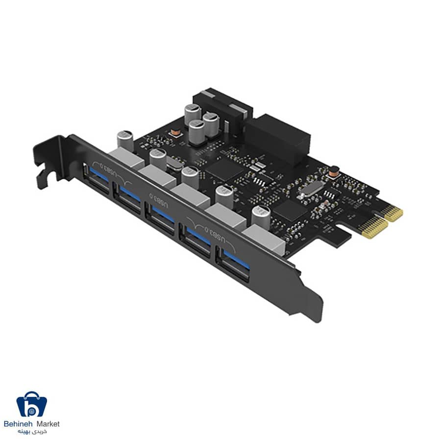 هاب USB3.0 پنج پورت PCI-E اوریکو مدل PVU3-5O2I-V1