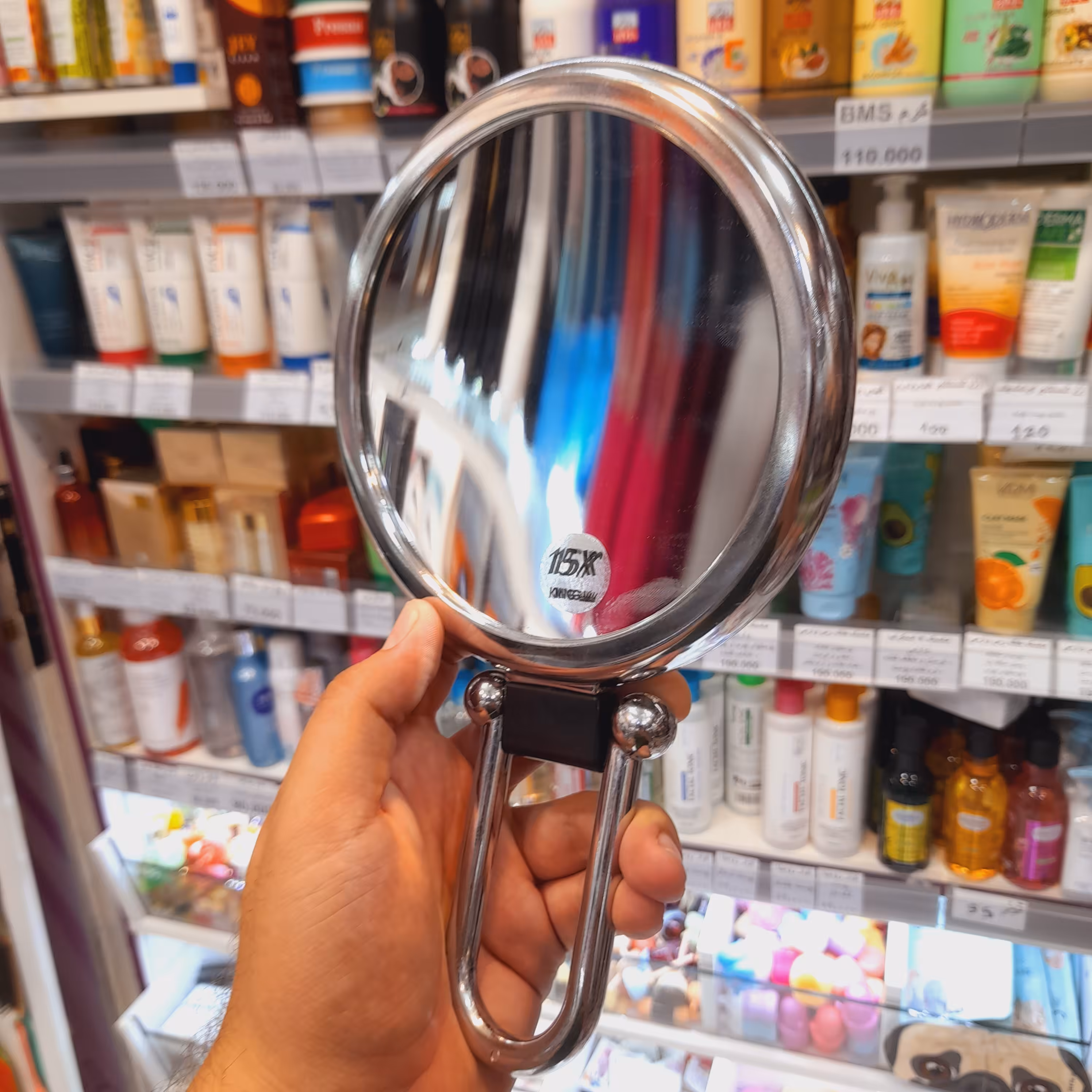 آینه آرایشی بزرگنمایی 15 برابر دوطرفه ایستاده  و دستی و تاشو و دیواری