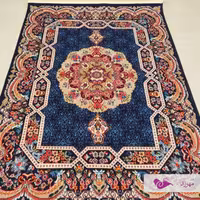 گلیم ماشینی 6 متری طرح هالیدی سرمه ای