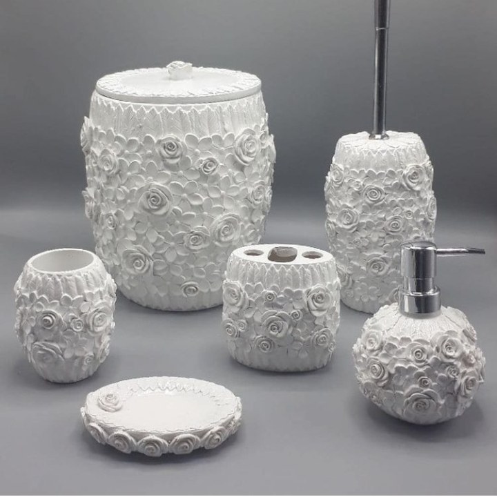 ست سرویس بهداشتی سوفیا برند آذین ست - رنگ سفید کلاسیک با ضمانت کامل