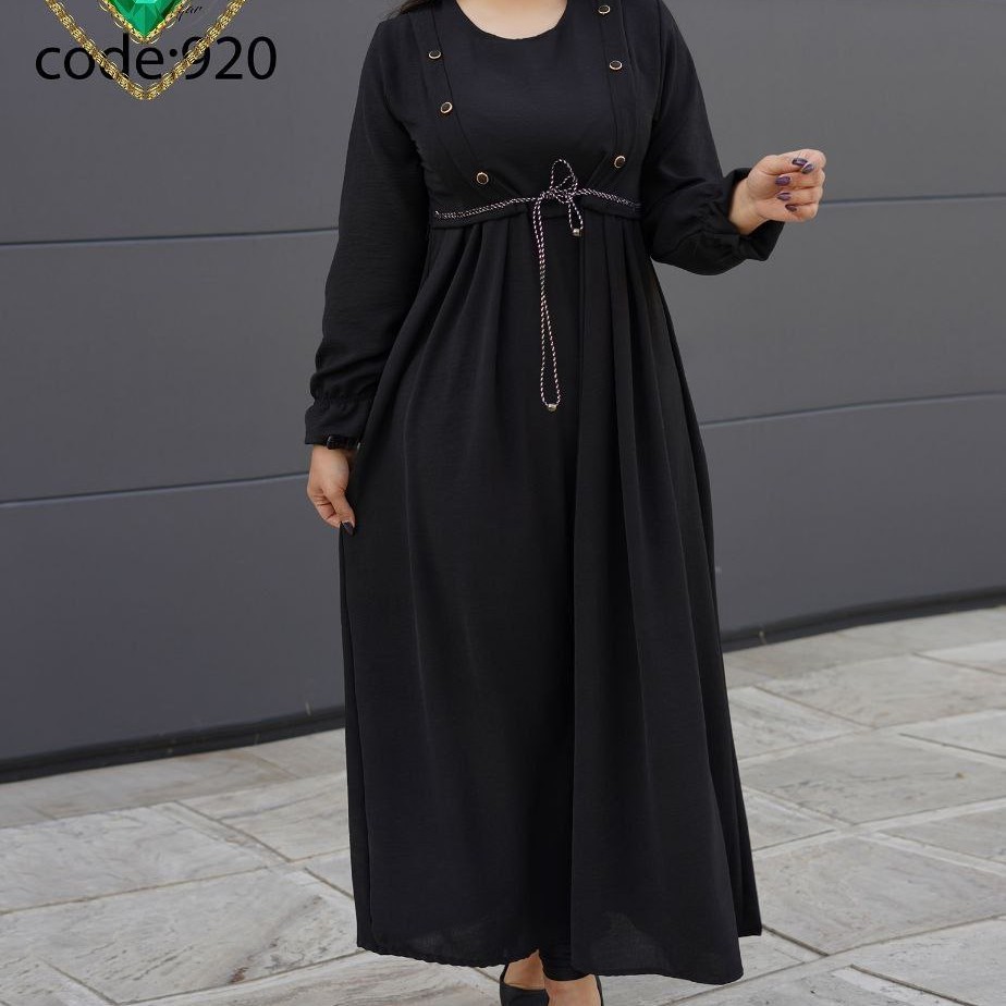 مانتو عبایی بلند مشکی