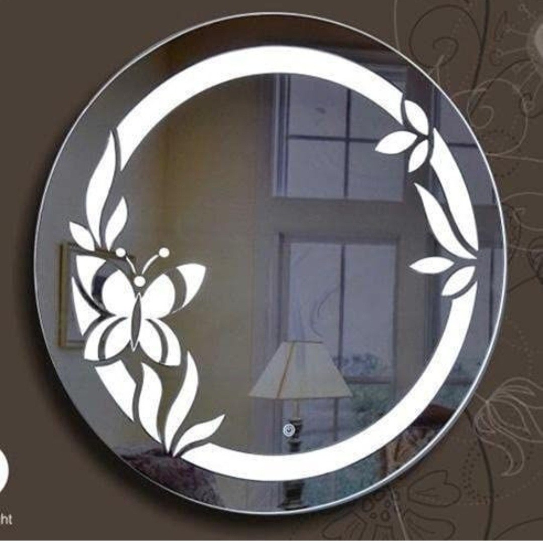 اینه بک لایت پدیده پلاس مدل گل و پروانه