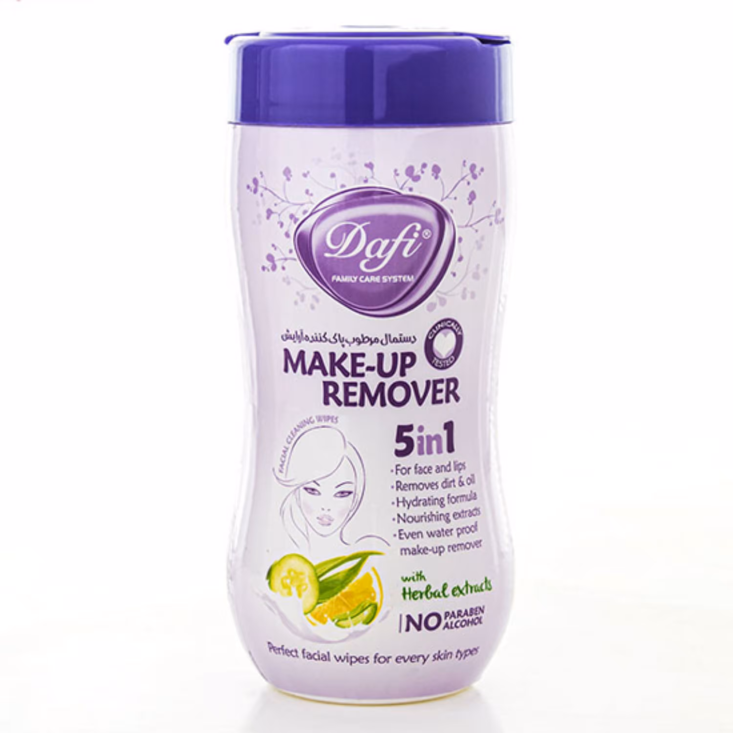 دستمال مرطوب استوانه ای دافی مدل (5in1)70 عددی