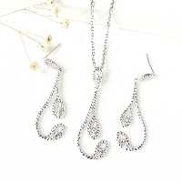 نیمست مارپیچ اشکی نقره ساخت ایتالیا کد 9385