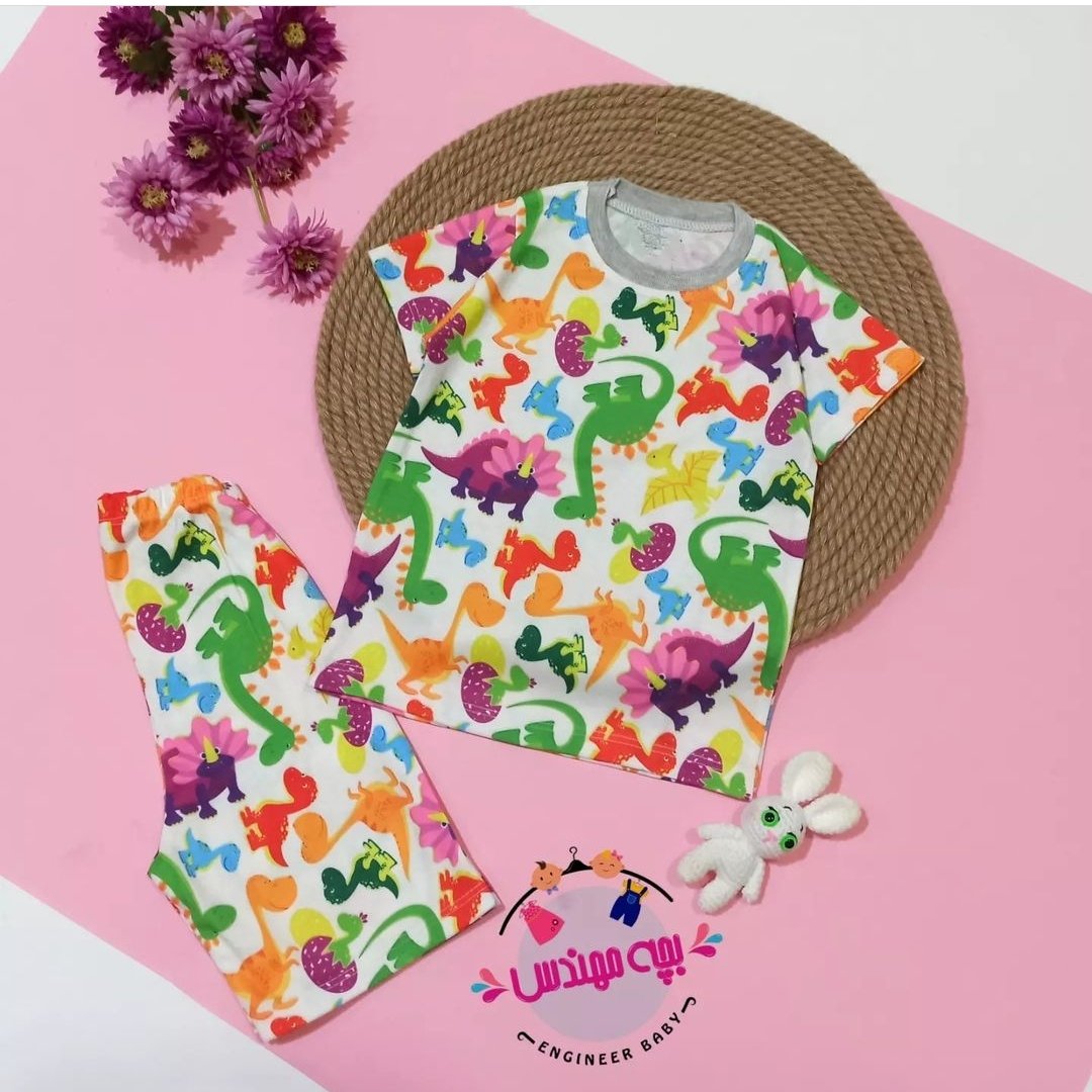 تیشرت وشلوارک طرح دایناسور