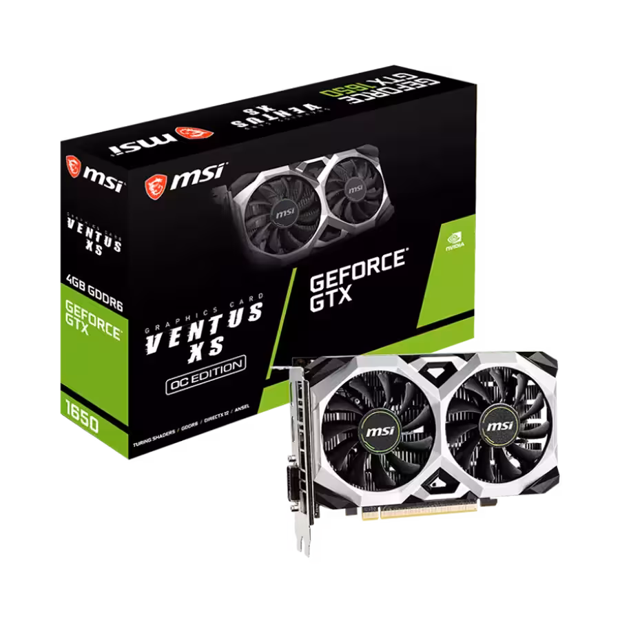 مشخصات، قيمت و خرید کارت گرافیک ام اس ای مدل MSI GeForce GTX 1650 VENTUS XS 4G OC