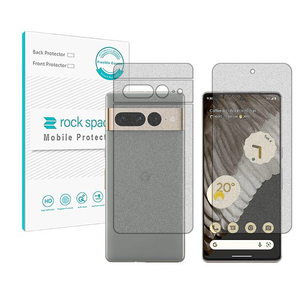 گلس صفحه نمایش و پشت گوشی گوگل Pixel 7 Pro مدل نانو هیدروژل گیمینگ برند راک اسپیس کدss