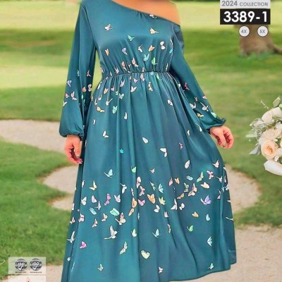 پیراهن یقه ‌یه وری بیگ سایز3389.