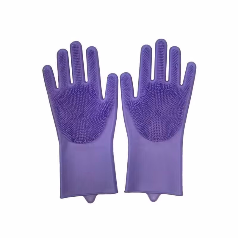 دستکش آشپزخانه اسکاچ دار بنفش