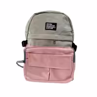 کیف و کوله چرمی DCFC دخترانه 4 زیپ جیبدار پارچه چرمی دنیرو طرح کنف اعلا - کیف دخترانه کیف مدرسه کوله دخترانه