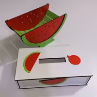 ست شکلاتخوری و قاب دستمال یلدا رنگ سفید