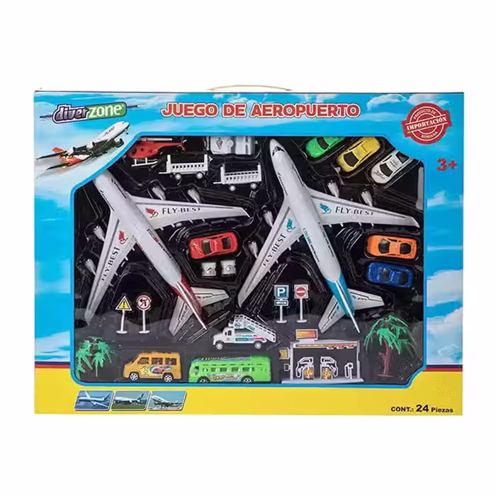 ست کامل فرودگاه کودک FLY-BEST – شامل 24 قطعه