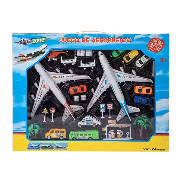 ست کامل فرودگاه کودک FLY-BEST – شامل 24 قطعه
