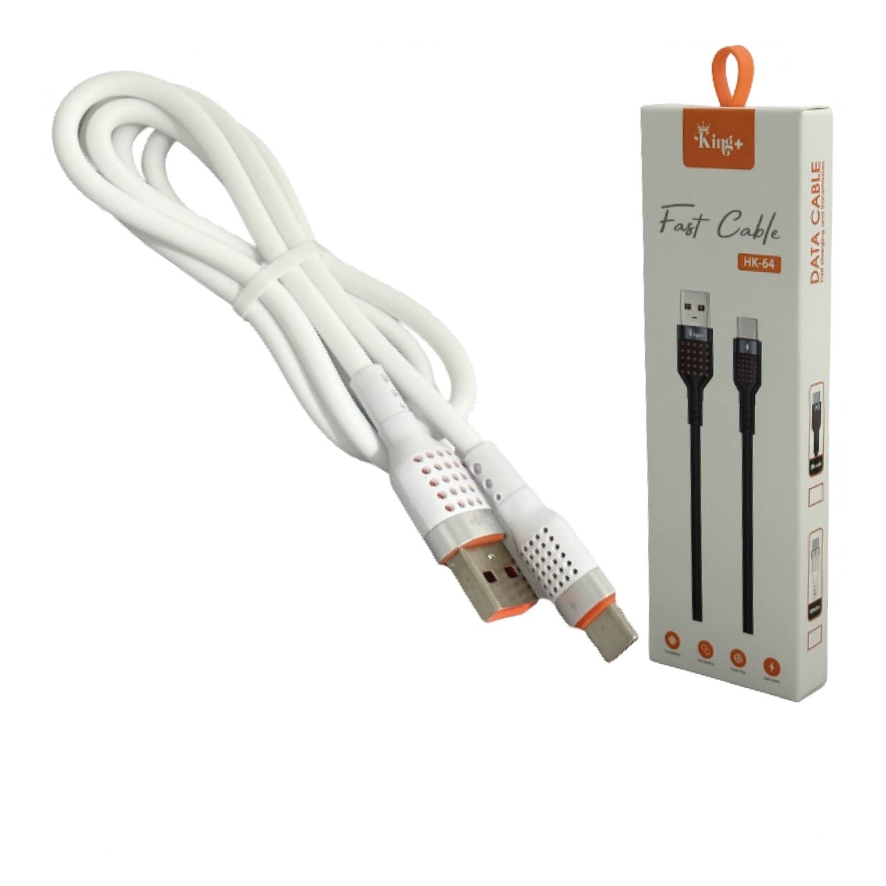 کابل شارژ کینگ پلاس توربو شارژ مدل HK-64 میکرو