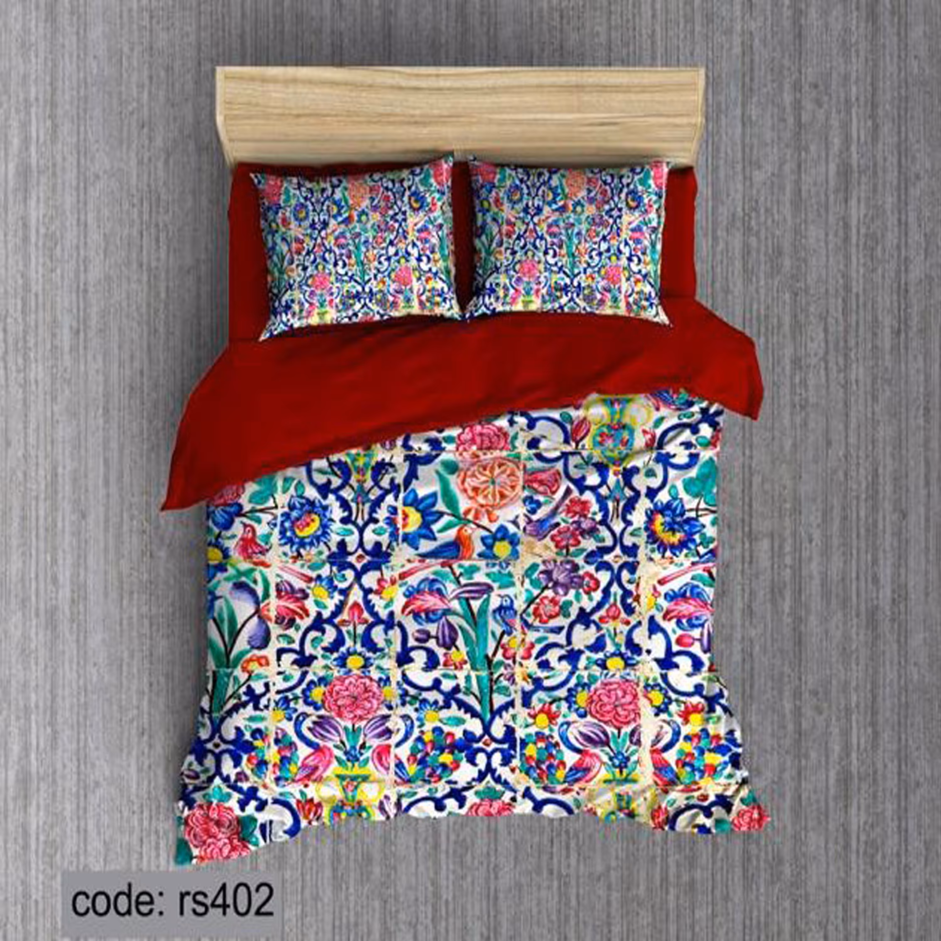 سرویس روتختی 2 نفره تنسل چاپی برندترک لند(Turk Land) rs 402