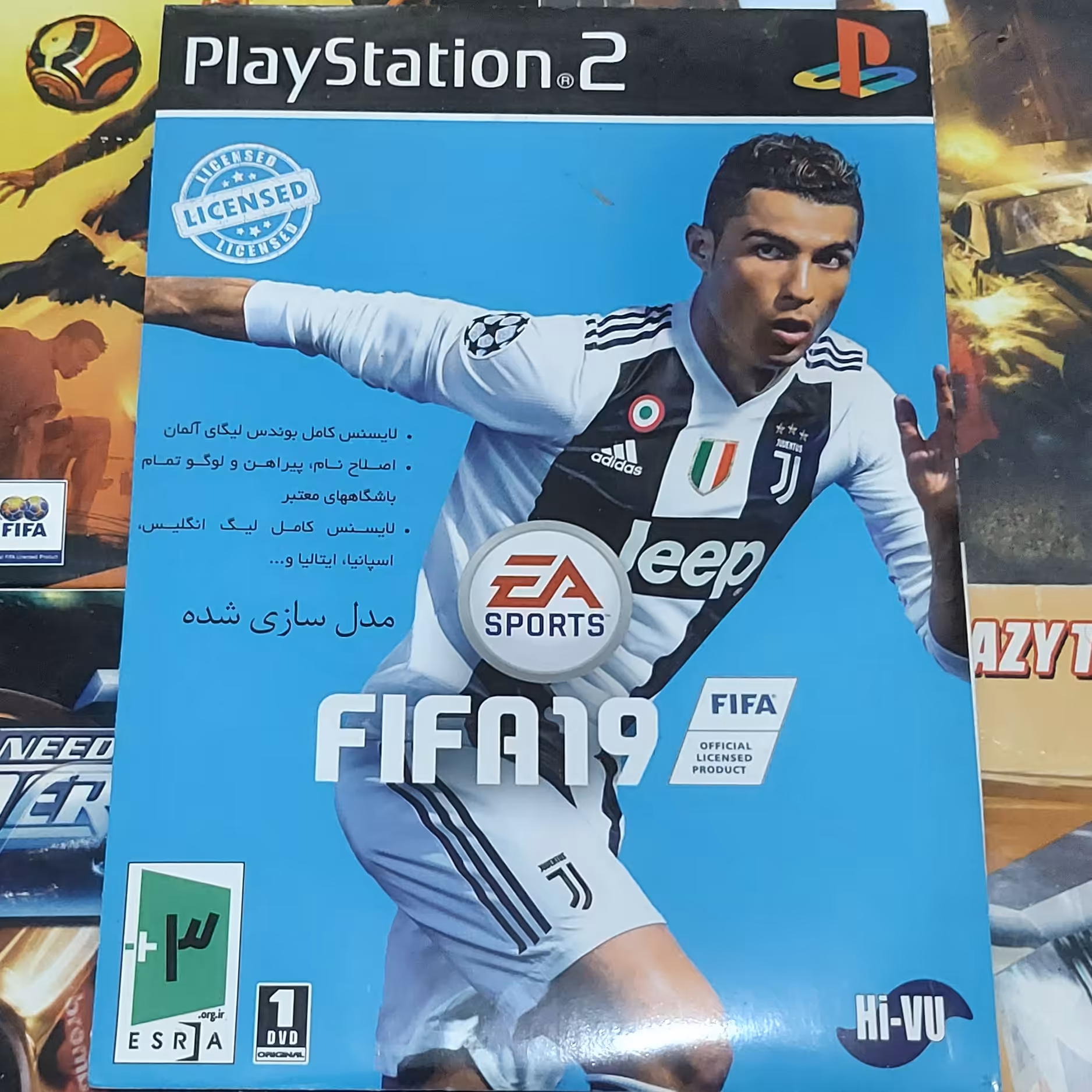 خرید بازی پلی استیشن 2 دو فوتبال فیفا 19 بازی FIFA 19 گیم فیفا 2019 مخصوص ps2 سی دی بازی فوتبالی play station 2