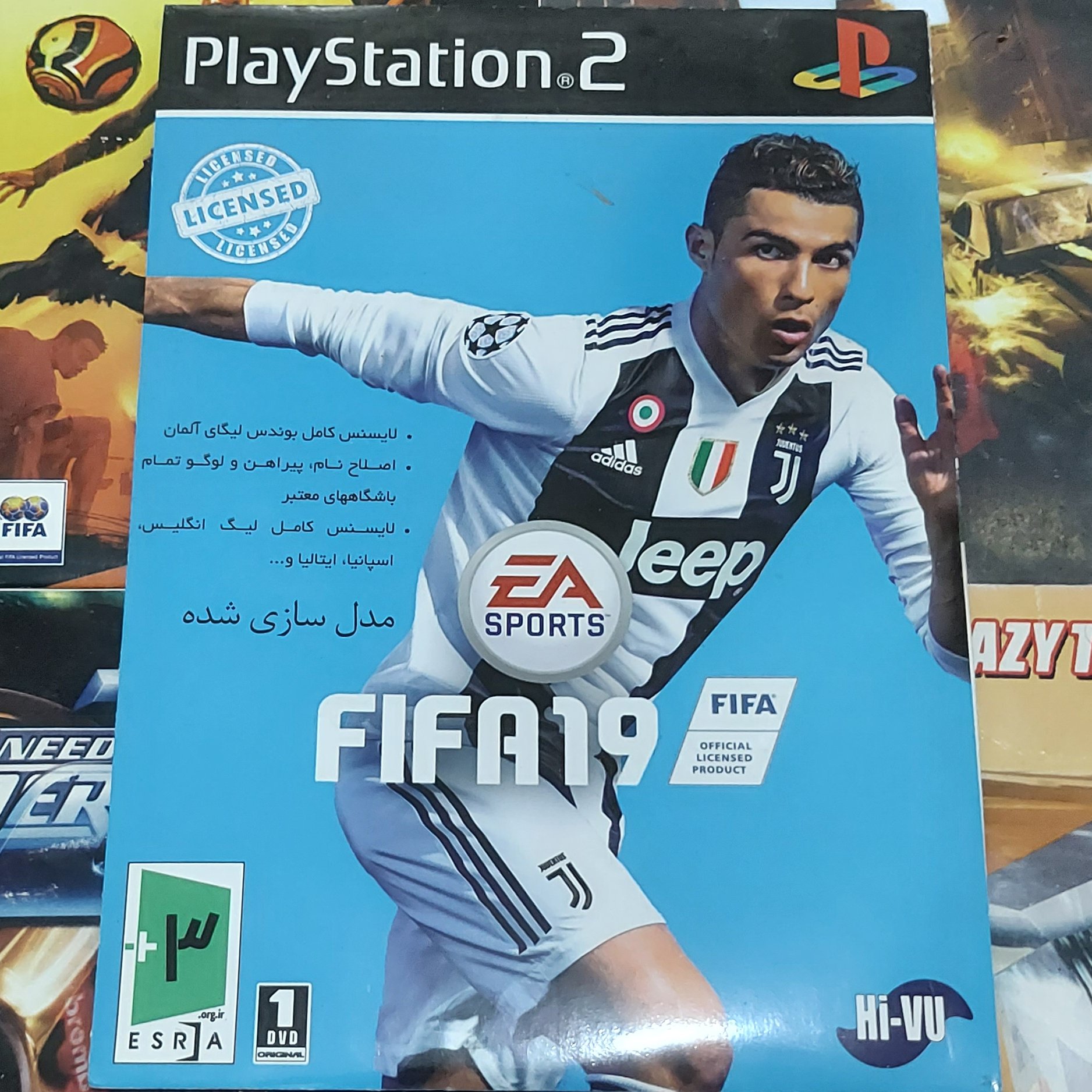 خرید بازی پلی استیشن 2 دو فوتبال فیفا 19 بازی FIFA 19 گیم فیفا 2019 مخصوص ps2 سی دی بازی فوتبالی play station 2