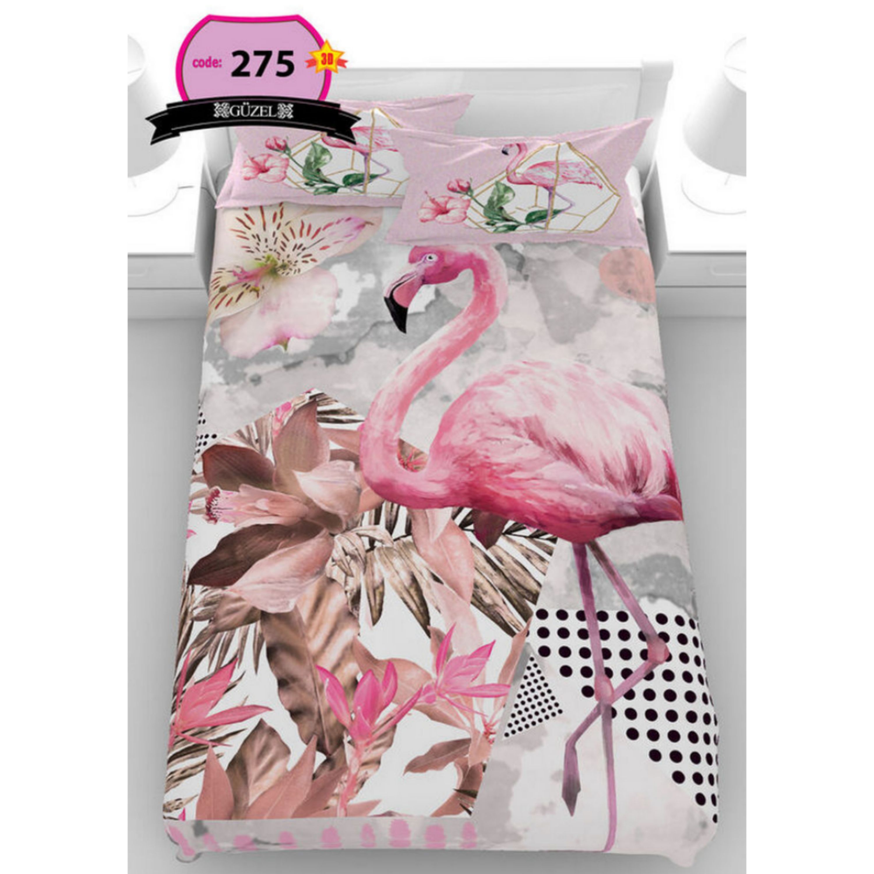 روتختی تک نفره سه بعدی برند گوزل -5 تکه -کد275