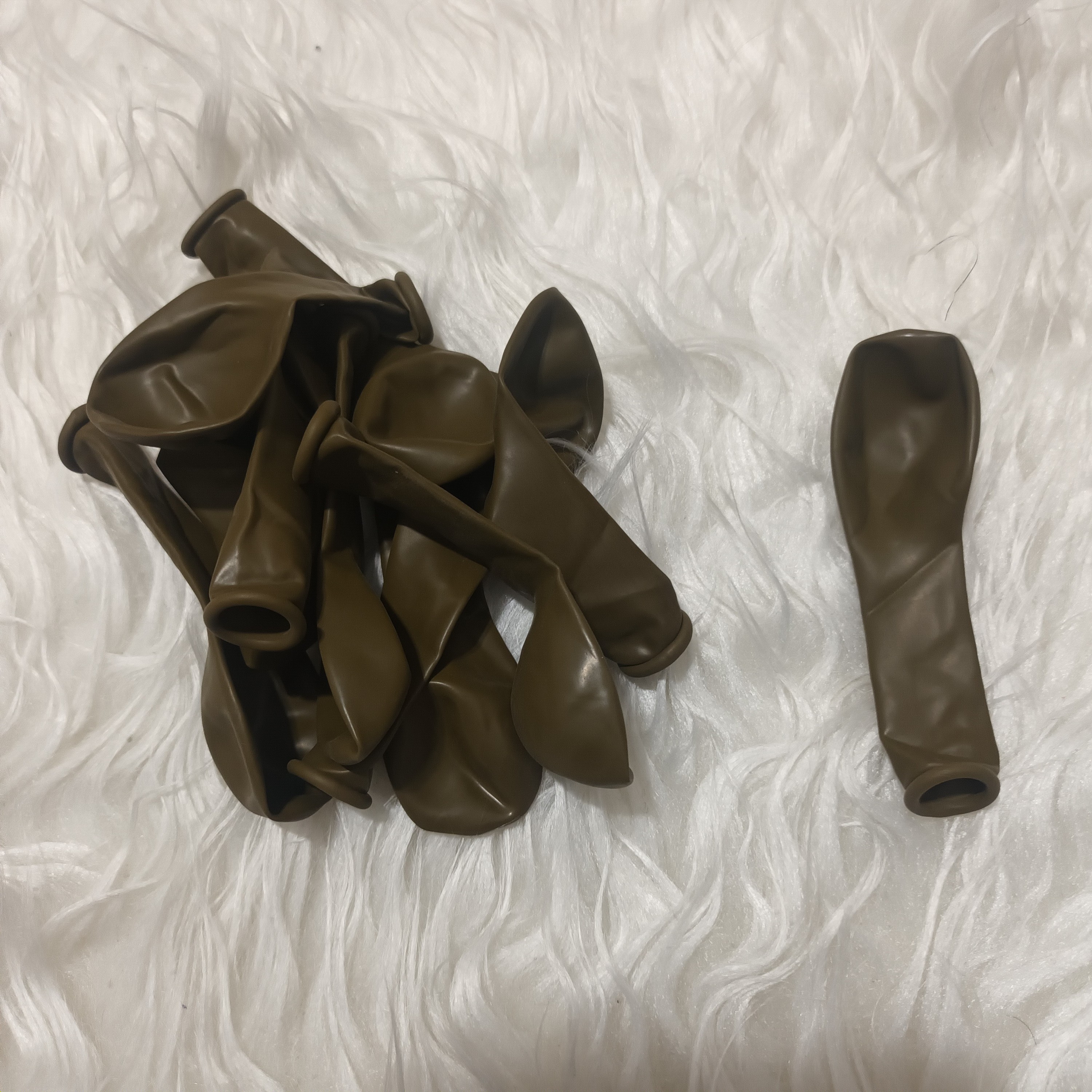 بادکنک آبی قهوه ای رنگ خاص خاکی 6 اینچ - بادکنک قهوه ای خاکی سایز کوچک - بادکنک لاتکس قهوه ای خاکی سایز کوچک