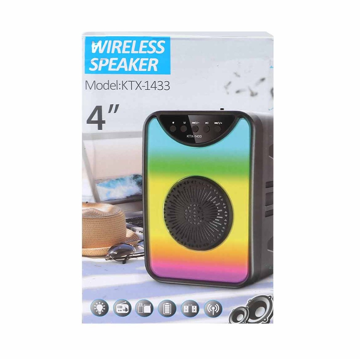 اسپیکر  بلوتوثی قابل حمل مدل KTX-1433 رقص نور دار 