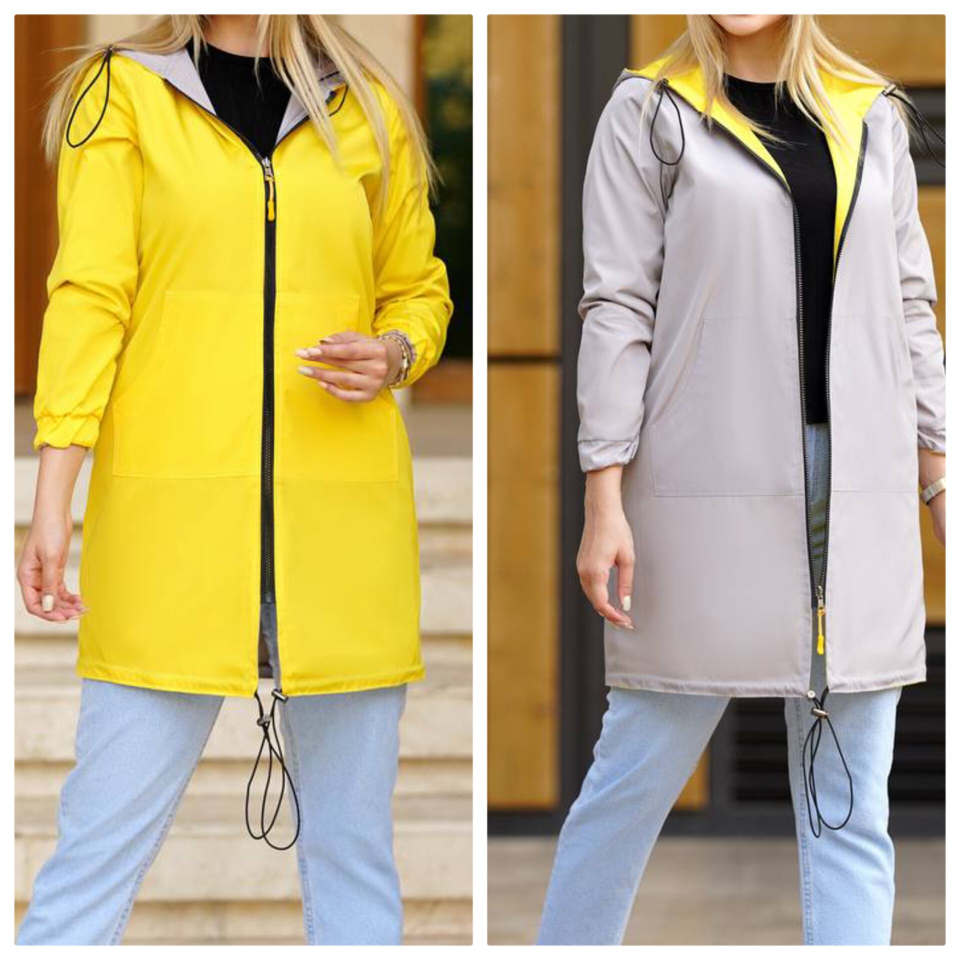 بارونی دورو مموری ضد آب کره ای ارسال رایگان،بارانی زنانه دورو دخترانه فیری سایز ، بارونی زنانه دورویه پاییزه شیک