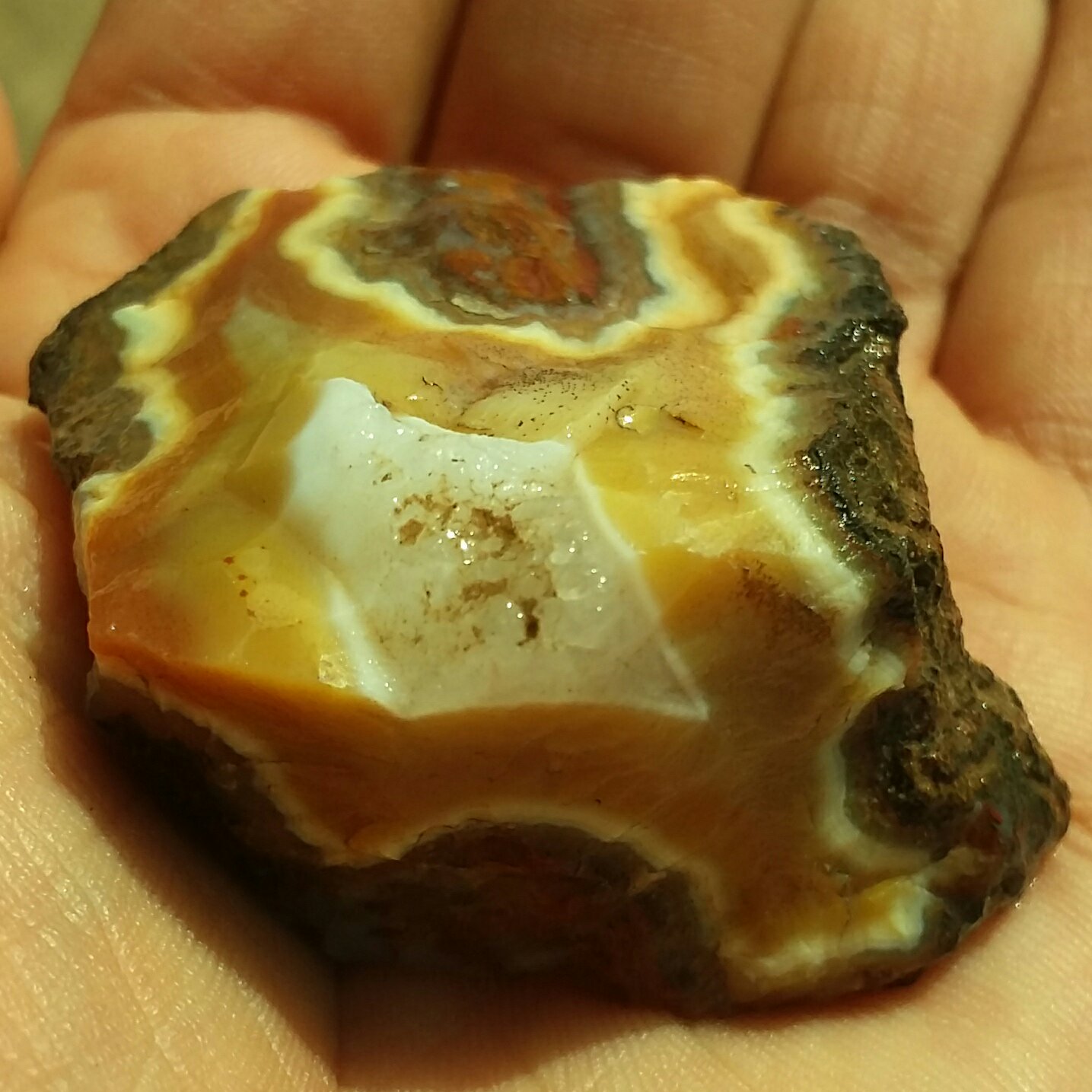 سنگ راف عقیق سلیمانی رنگی منظره خاص زیبا دیدنیییی 100درصد طبیعی