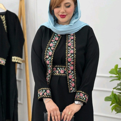 کت و سارافون و کمربند شانتون نخ مدل نیهان