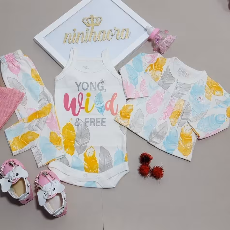 سرویس باز پنبه طرح پر لایت(تکه ای)