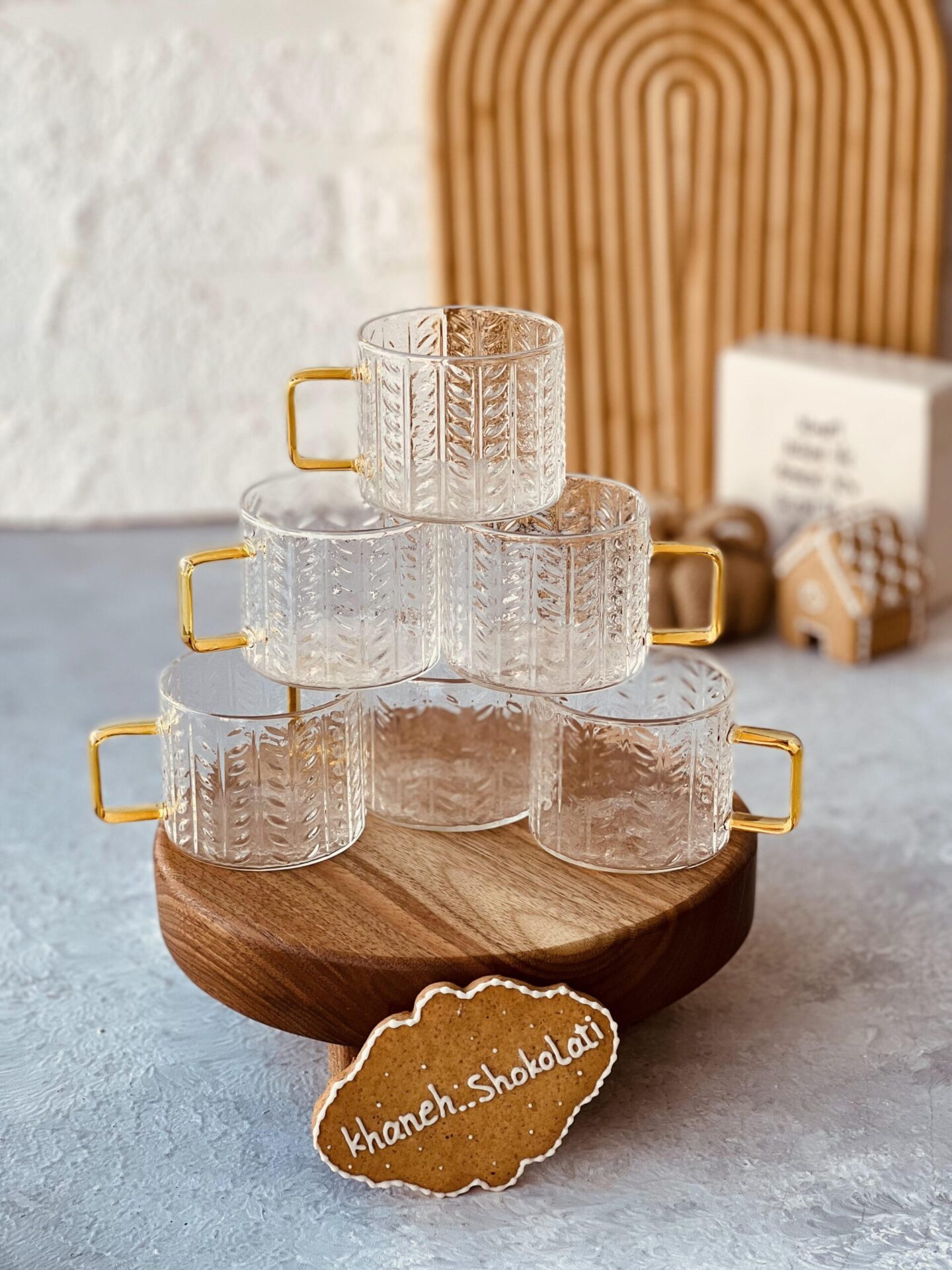 شات 6 عددی پیرکس طرح برگ