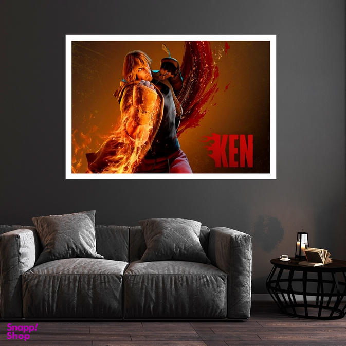 تابلو بکلیت طرح  فیلم انیمیشن Ken Masters مدل قاب شاسی W-s8817