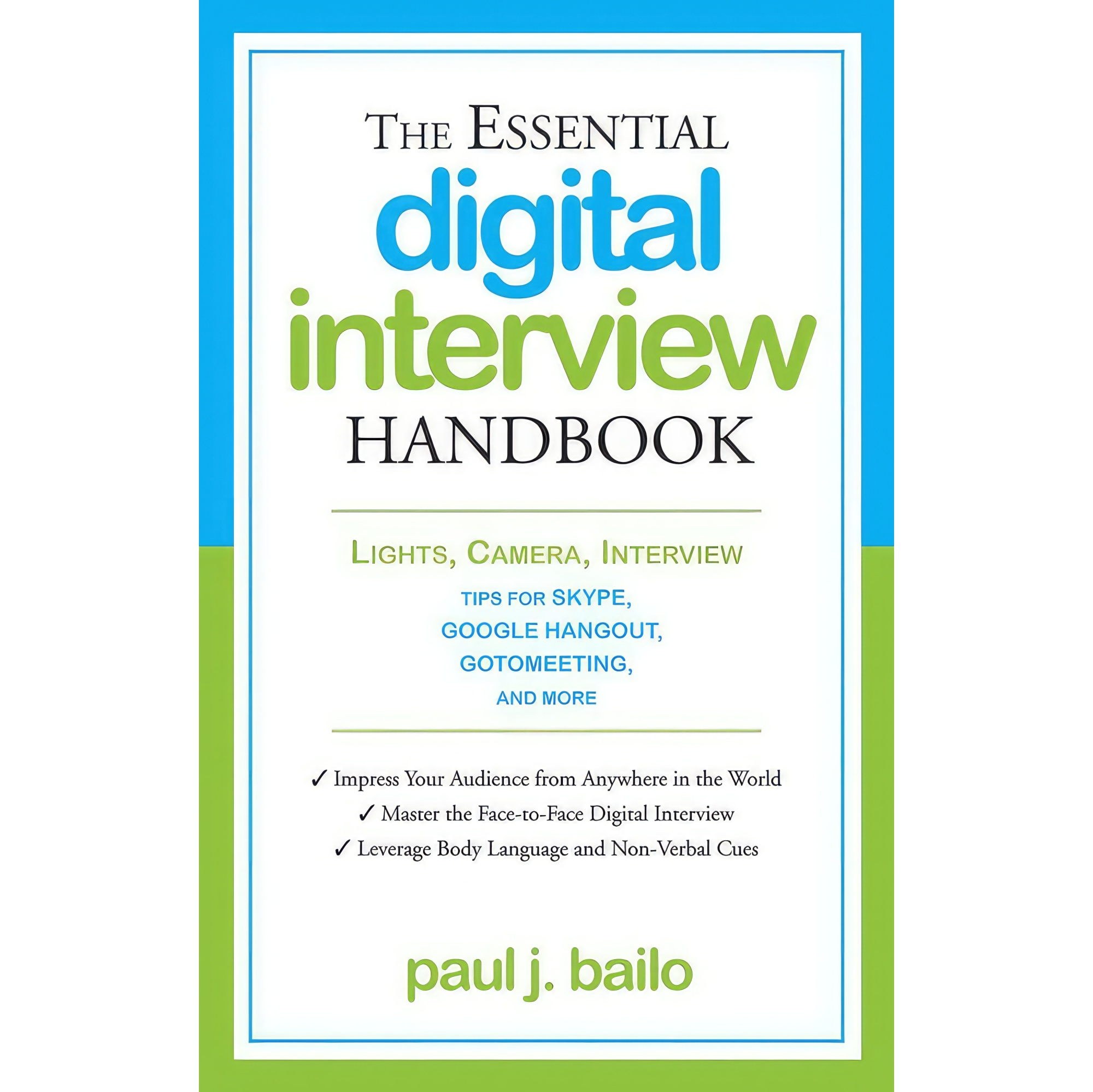 کتاب زبان اصلی The Essential Digital Interview Handbook اثر Paul J Bailo