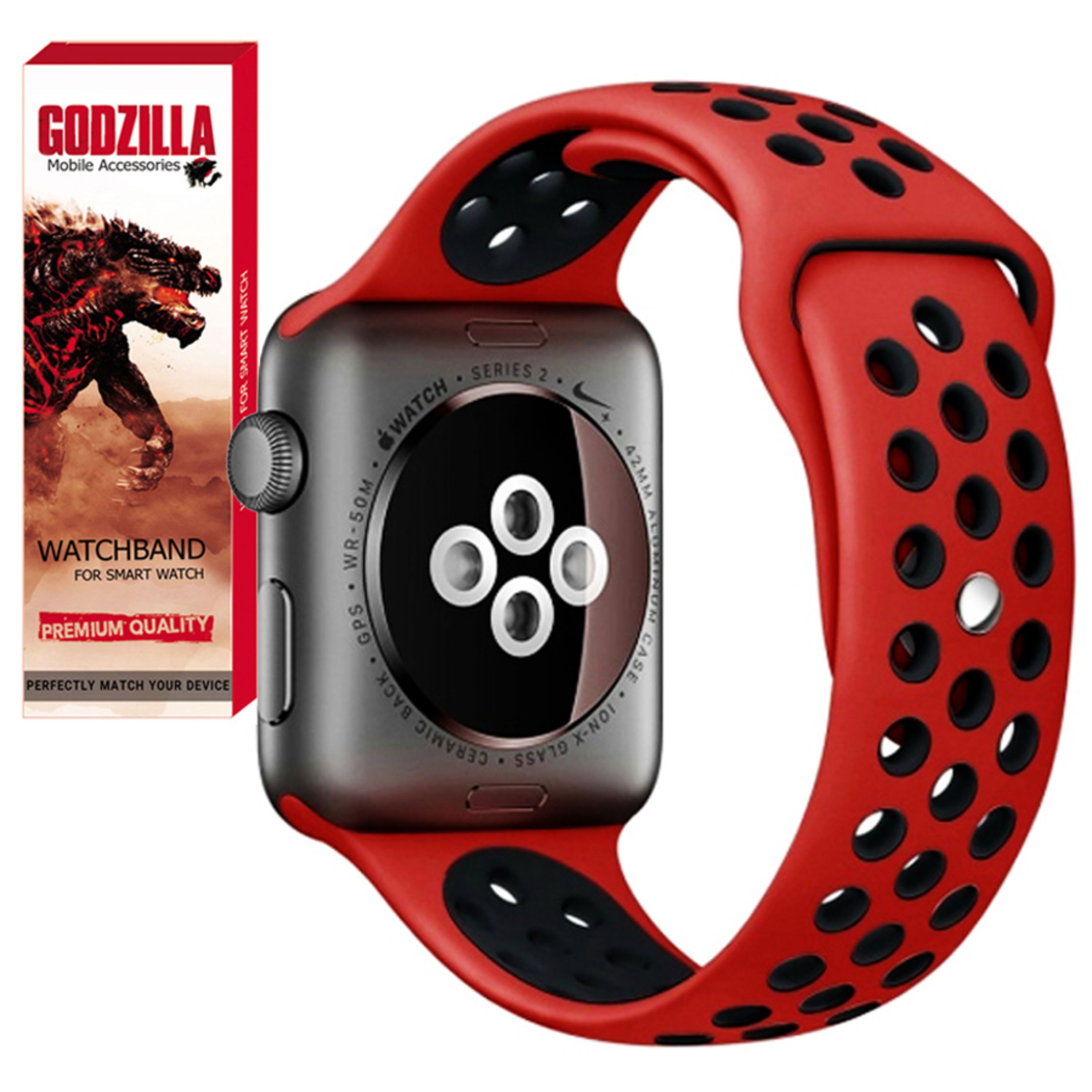 بند گودزیلا مدل نایکی مناسب برای اپل واچ سری 3 - 44-42 میلی متر