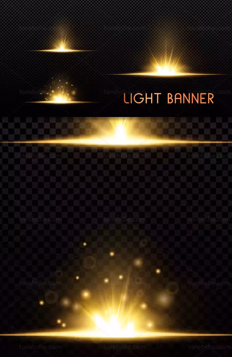 وکتور نور طلایی رنگ | گرافیک با طعم تربچه