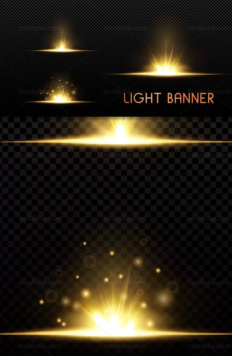 وکتور نور طلایی رنگ | گرافیک با طعم تربچه