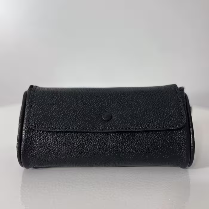کیف چرمی طبیعی دست دوز استوانه ای
