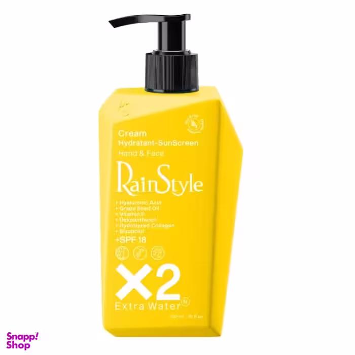 کرم ضد آفتاب رین استایل مدل X2 با SPF18 حجم 300 میلی لیتر