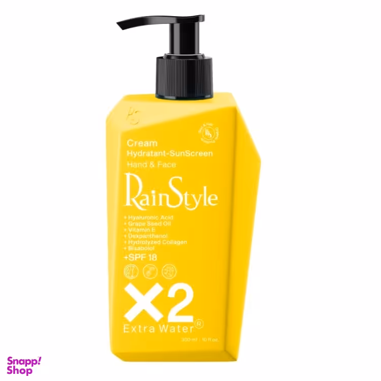کرم ضد آفتاب رین استایل مدل X2 با SPF18 حجم 300 میلی لیتر